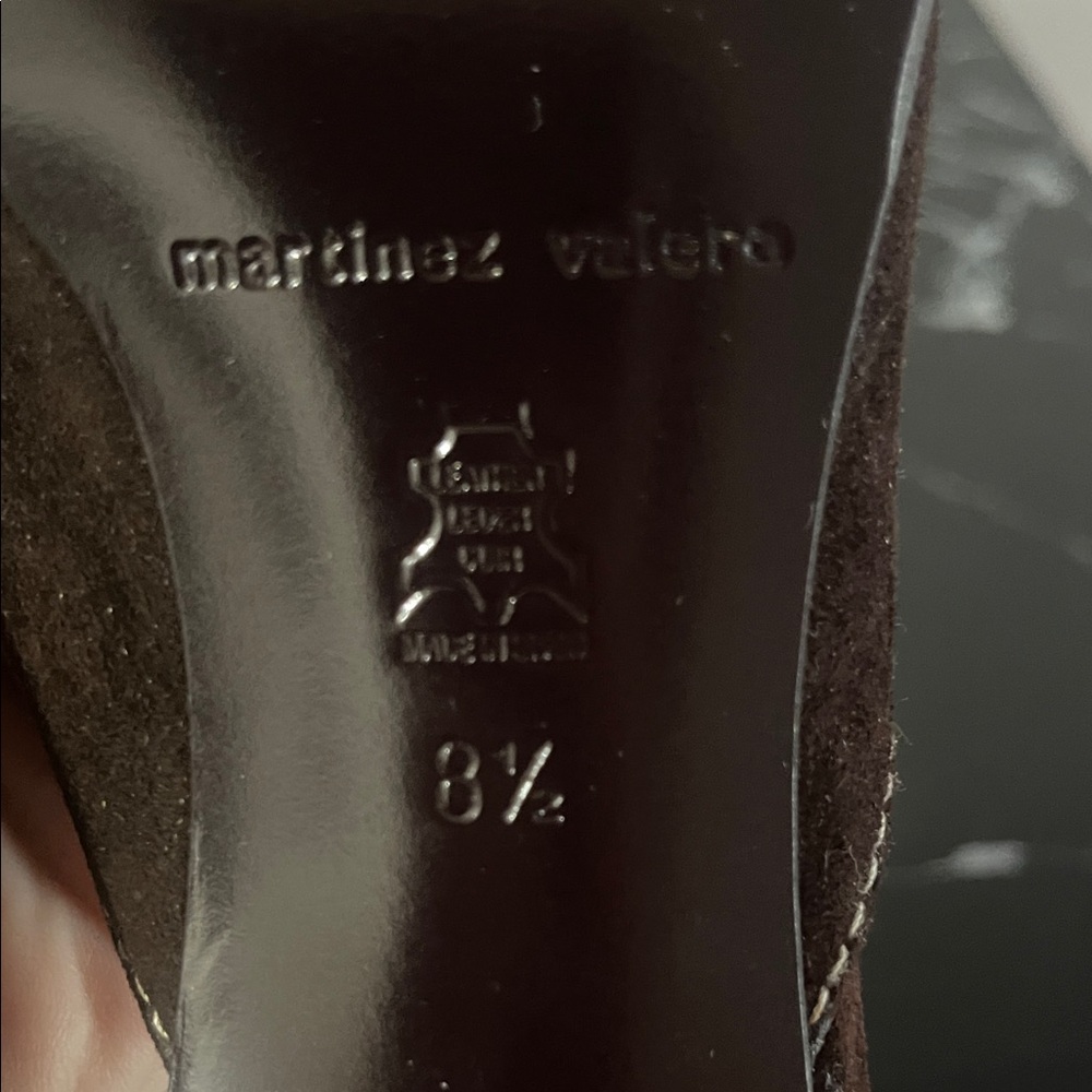 Martinez Valero Dark Brown Suede Mules - Picture 5 of 5